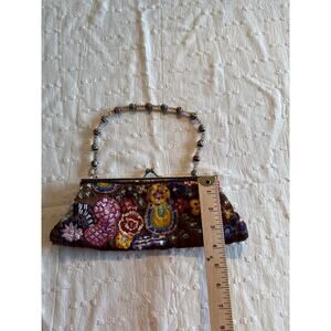 Vintage Embroidered & Beaded Clutch Purse